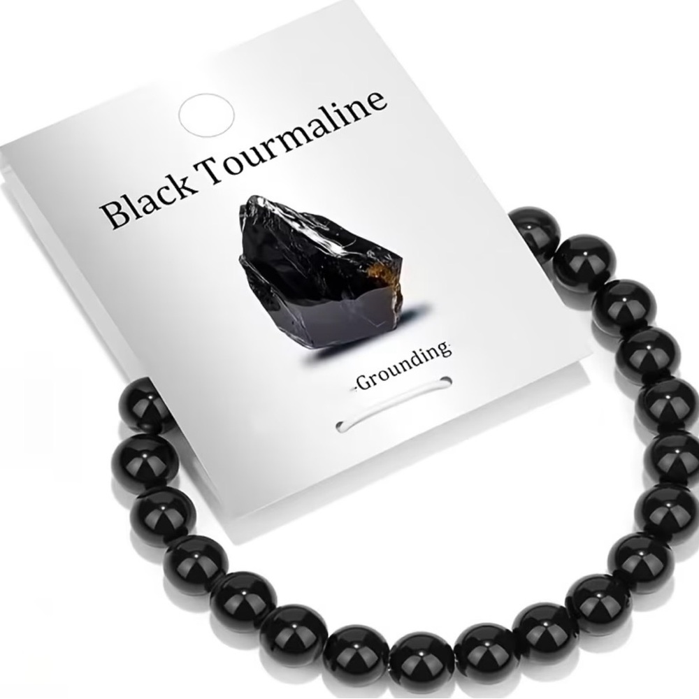 ⭐️ Black Tourmaline Beaded Bracelet Only-no tag attached